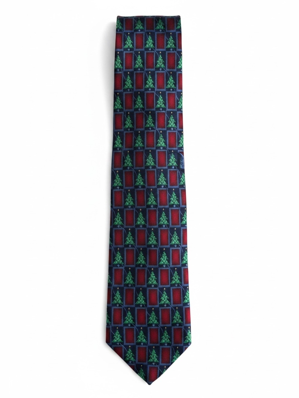 Tango Vintage Christmas Tie Silk Holiday Party Necktie Classic Red Navy
